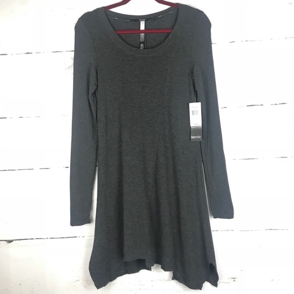 Kensie Dresses & Skirts - NWT Kensie Heather Gray Longsleeve Dress Small